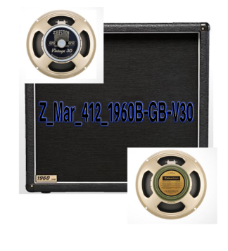 Z Series IR Pack of Marshall 4x12 1960B "X" Pattern with G12M Greenback and Vintage 30